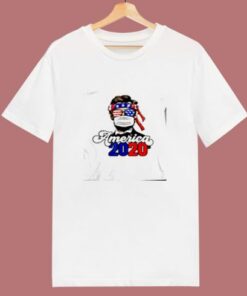 2020 America Usa Abraham Lincoln W Mask Keep Distance 80s T Shirt