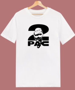 2pac Fist Overlap Old School T Shirt Style 1