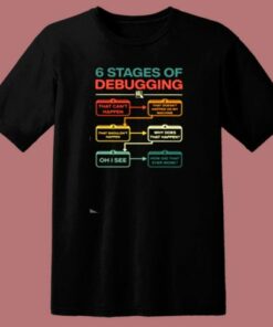 6 Stages Of Debugging 80s T Shirt