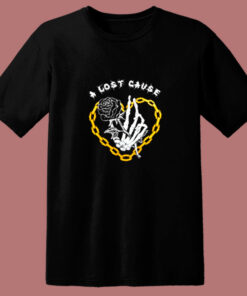 A Lost Cause Chained Rose Unisex 80s T Shirt A Lost Cause Chained Rose Unisex 80s T Shirt