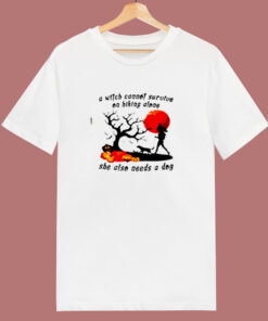 A Witch Cannot Survive On Hiking Alone 80s T Shirt A Witch Cannot Survive On Hiking Alone 80s T Shirt