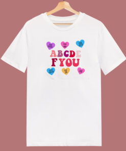 ABCDEFU Matching Colour 80s T Shirt Style 1