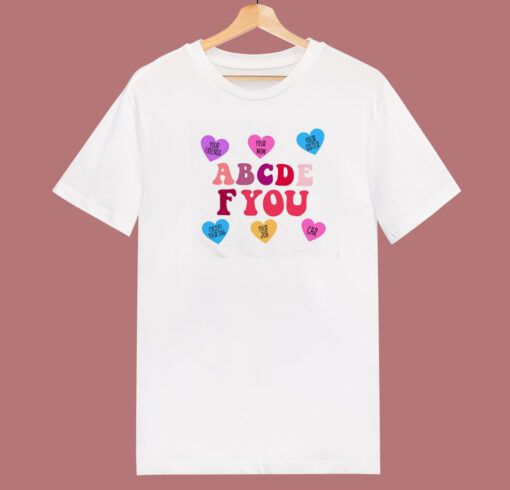 ABCDEFU Matching Colour 80s T Shirt Style