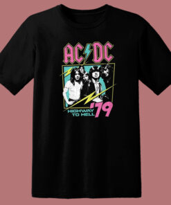 AC DC Highway To Hell 80s T Shirt Style