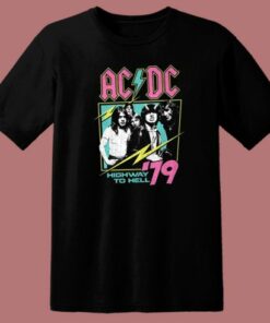 AC DC Highway To Hell 80s T Shirt Style