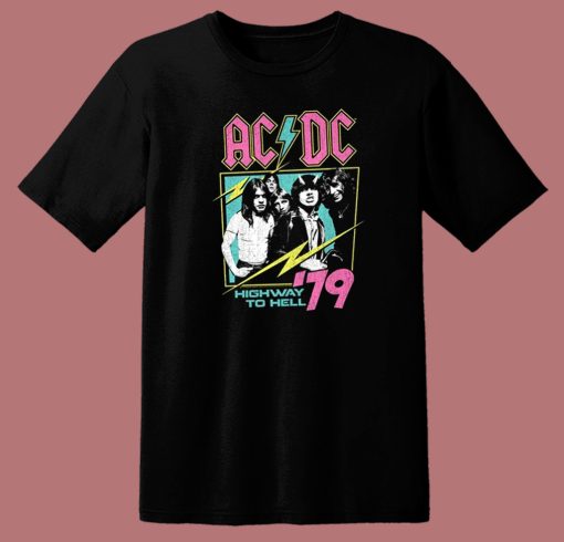 AC DC Highway To Hell 80s T Shirt Style