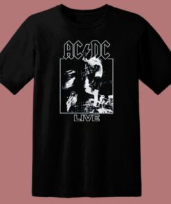 AC DC Live On Stage 80s T Shirt Style