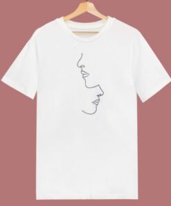 Abstract Face Minimalism 80s T Shirt Style