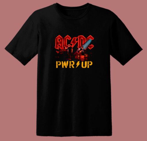 Acdc Power Up Stage Lights Official 80s T Shirt