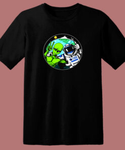 Alien Peace Sign 80s T Shirt