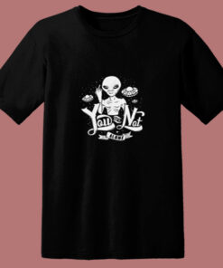 Alien Space Galaxy  Not Alone 80s T Shirt