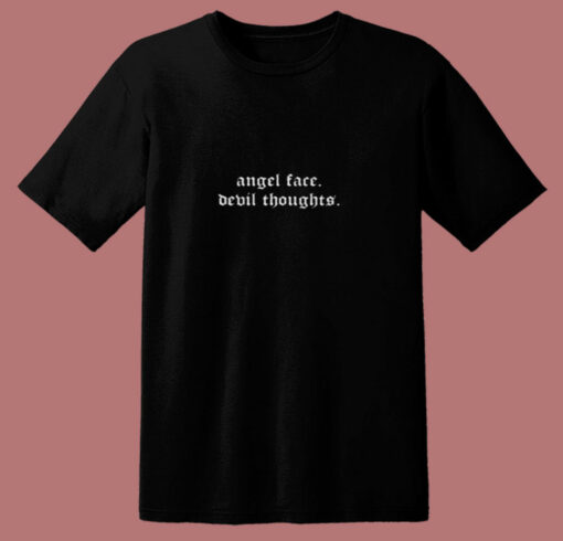 Angel Face Devil Thoughts 80s T Shirt