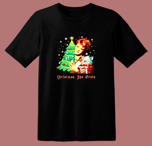 Angela Lansbury Christmas She Wrote 80s T Shirt