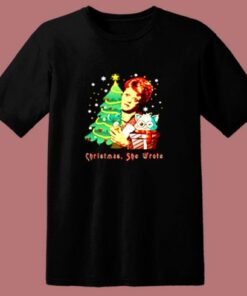 Angela Lansbury Christmas She Wrote 80s T Shirt