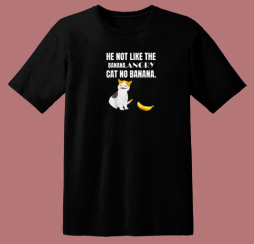 Angry Cat No Banana 80s T Shirt