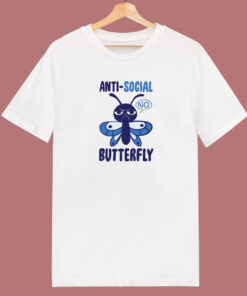 Anti Social Butterfly 80s T Shirt 1