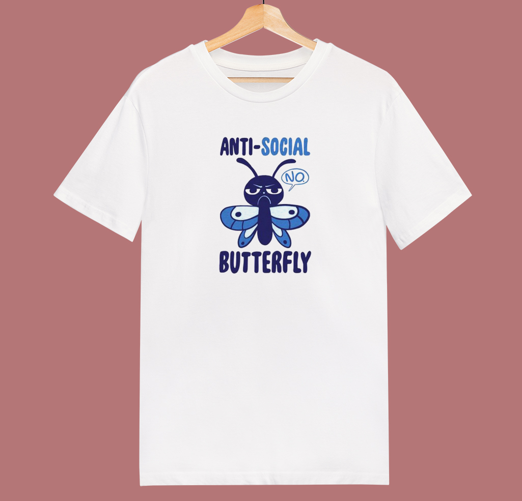 Anti Social Butterfly 80s T Shirt Anti Social Butterfly 80s T Shirt