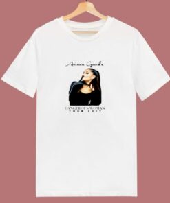 Ariana Grande Tour Dangerous Smilley 80s T Shirt 1 Ariana Grande Tour Dangerous Smilley 80s T Shirt 2