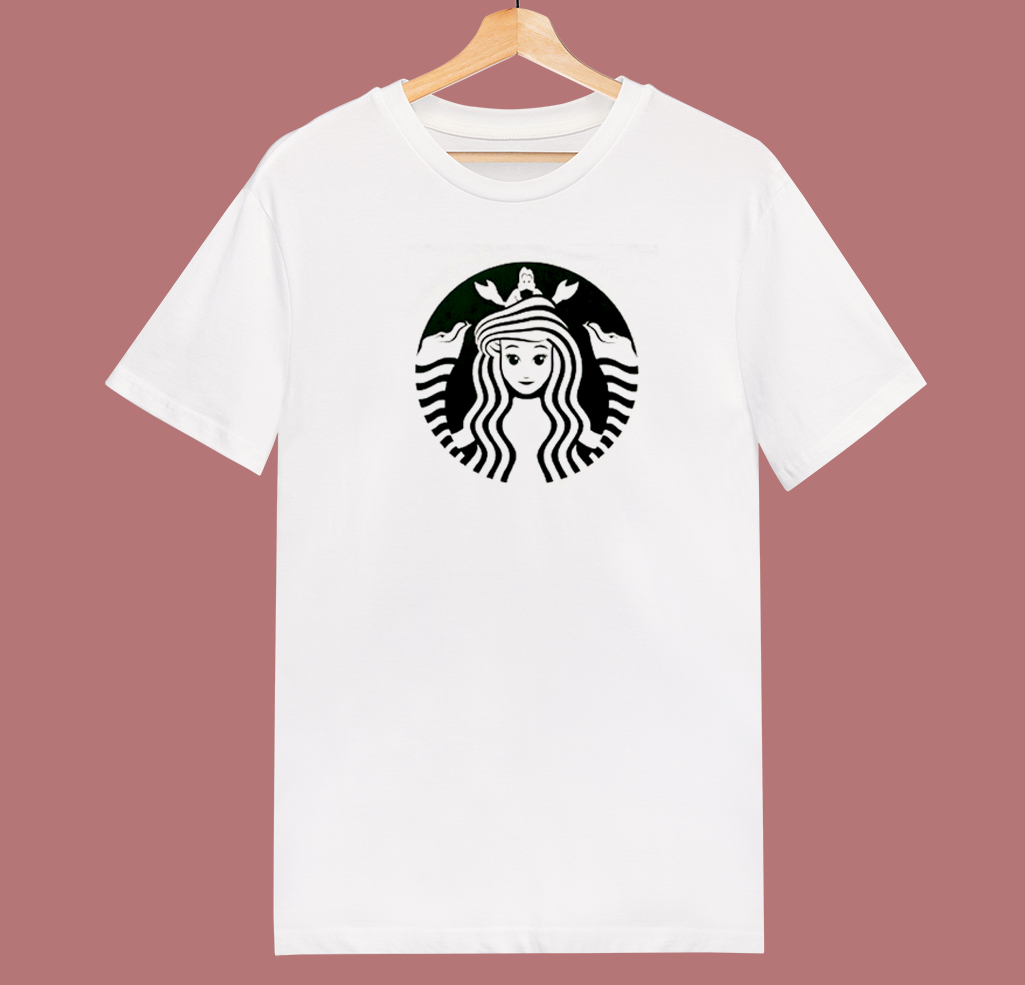 Ariel Mermaid Starbucks 80s T Shirt Ariel Mermaid Starbucks 80s T Shirt