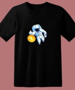 Astronaut Bitcoin Trader Crypto Asset 80s T Shirt