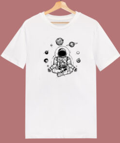 Astronaut Zen Yoga Spiritual Space 80s T Shirt Style 1