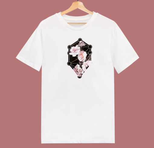 Asymmetric Flower 80s T Shirt