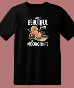 Awesome Procrastinator Day 80s T Shirt Style