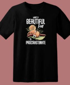 Awesome Procrastinator Day 80s T Shirt Style