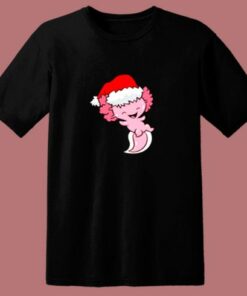 Axolotl With Santa Hat Cute Christmas 80s T Shirt 1 Axolotl With Santa Hat Cute Christmas 80s T Shirt 2