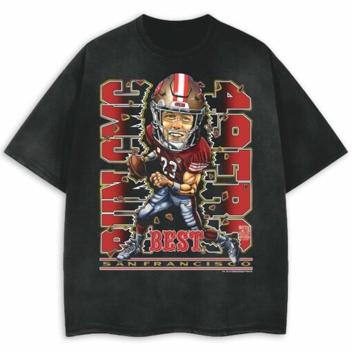 BEST BANG CARICATURE RUN CMC VINTAGE WASHEDDISTRESSED BLACK T-SHIRT