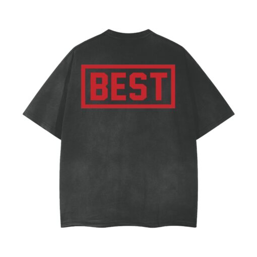 BEST BANG CARICATURE RUN CMC VINTAGE WASHEDDISTRESSED BLACK T-SHIRT