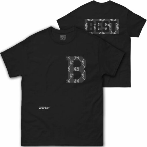 BEST BUCCI BLACK & WHITE PAISLEY classic tee