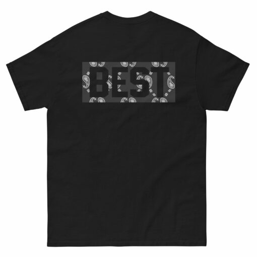 BEST BUCCI BLACK & WHITE PAISLEY classic tee