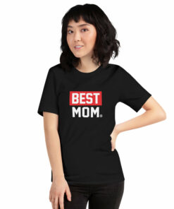 BEST MOM Printed Unisex t shirt Black 3