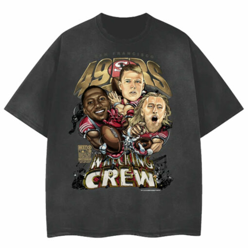 BEST SF WRECKING CREW VINTAGE WASHEDDISTRESSED BLACK T-SHIRT