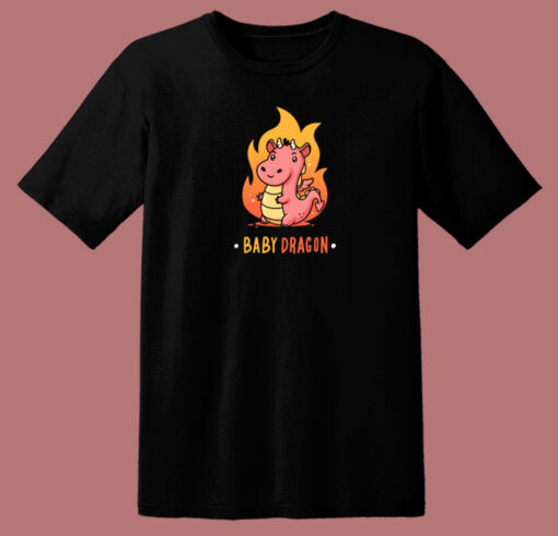 Baby Dragon Get Fire 80s T Shirt