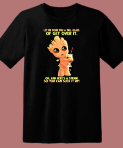 Baby Groot Gud Coffee Let Me Pour You A Tall Glass 80s T Shirt 1