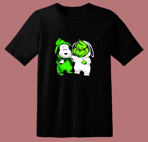 Baby Snoopy And Baby Grinch 80s T Shirt