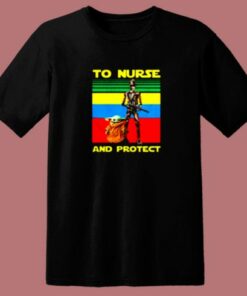 Baby Yoda And Ig 11 To Nurse And Protect 80s T Shirt 1 Baby Yoda And Ig 11 To Nurse And Protect 80s T Shirt 2