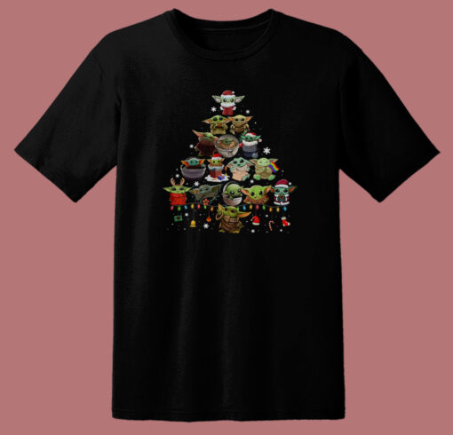 Baby Yoda Emotions Xmas 80s T Shirt Style