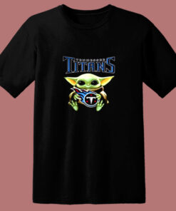 Baby Yoda Hug Tennessee Titans 80s T Shirt Baby Yoda Hug Tennessee Titans 80s T Shirt
