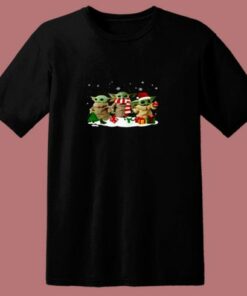 Baby Yoda The Mandalorian Christmas 80s T Shirt 2