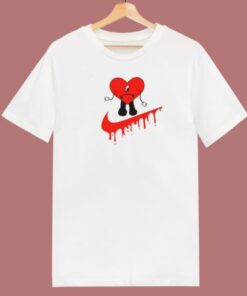 Bad Bunny Nike Sad Heart Parody T Shirt Style