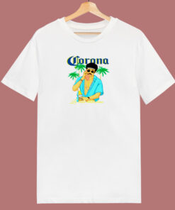 Bad Bunny X Corona Beer Summer Beach 80s T Shirt 1