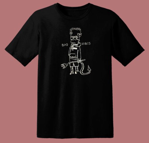 Bad Vibes Bart Simpson 80s T Shirt Style