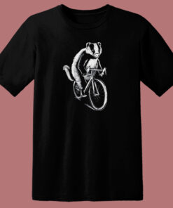 Badger On A Bicycle T Shirt Style On Sale 1
