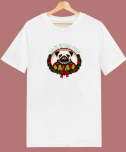 Bah Hum Pug Funny Christmas Pun For Pug Lovers 80s T Shirt 1