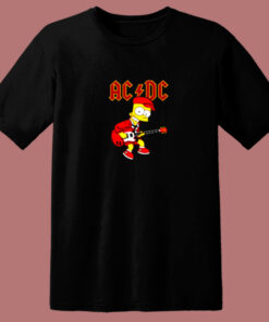 Bart Simpson Acdc 80s T Shirt