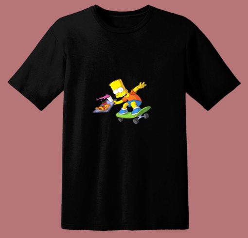 Bart Simpson Skate 80s T Shirt