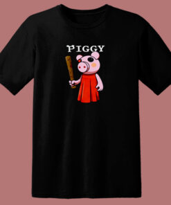 Baseball Bat Piggy Character 80s T Shirt